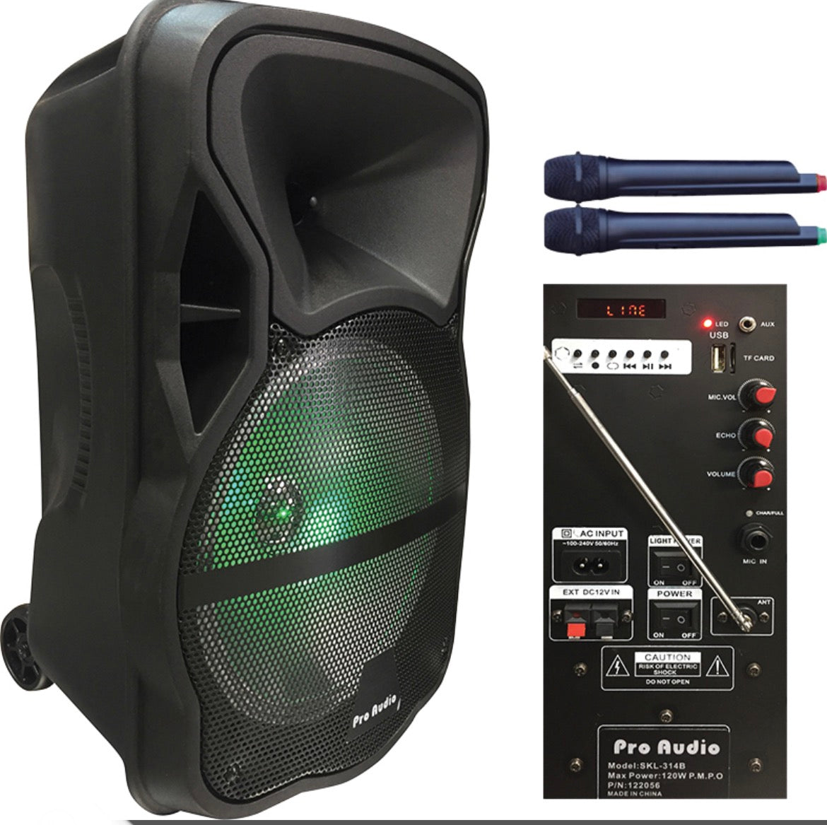 בידורית אלחוטית נטענת PROAUDIO SKL-314B. פרו אודיו עם משלוח חינם עד הבית