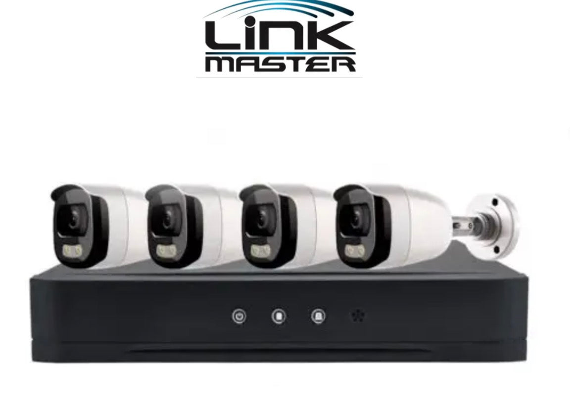 קיט 4 מצלמות אבטחה עם DVR כולל דיסק מובנה 500GB מבית LinkMaster