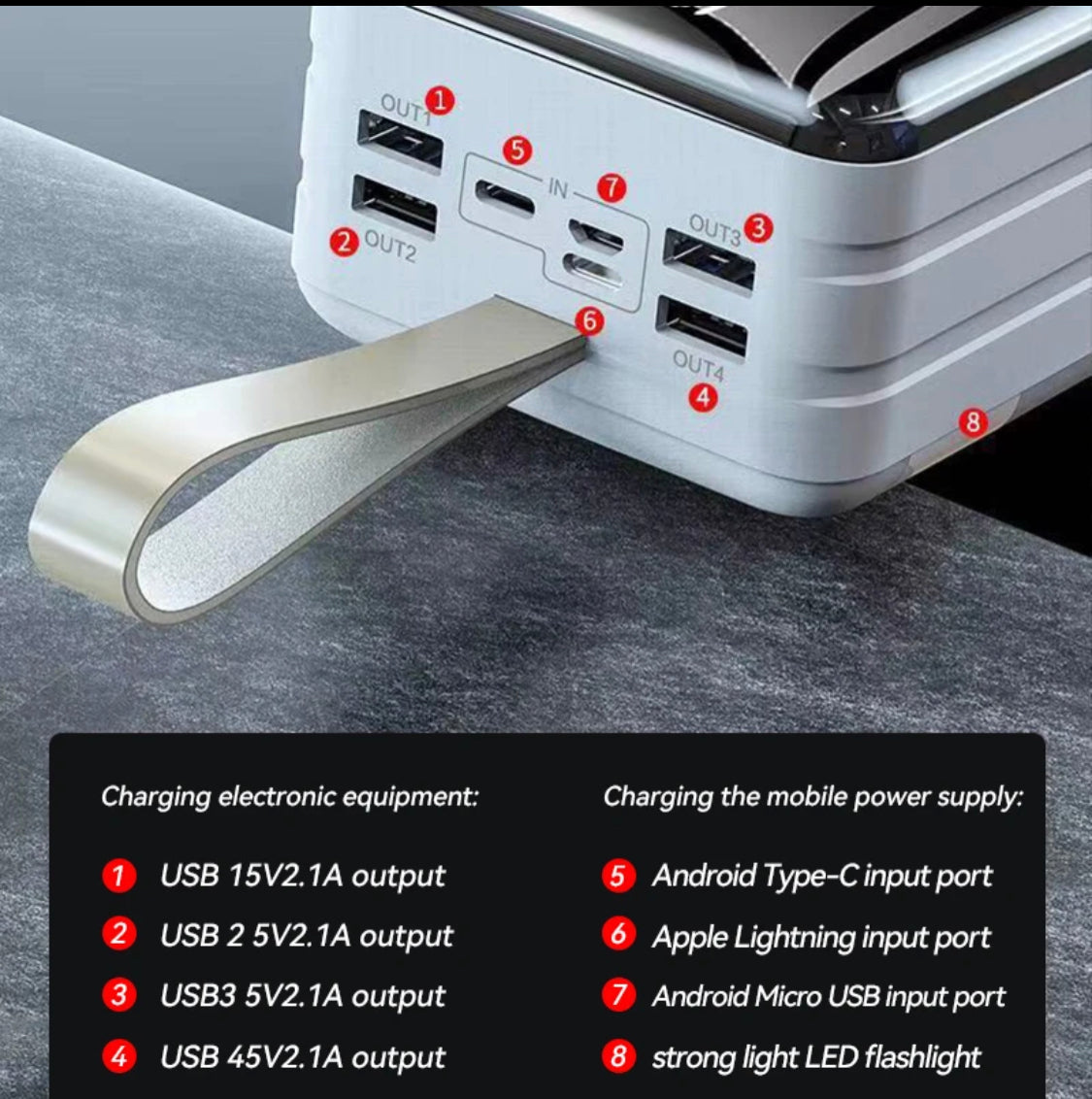 סוללת גיבוי 40,000 מילי אמפר