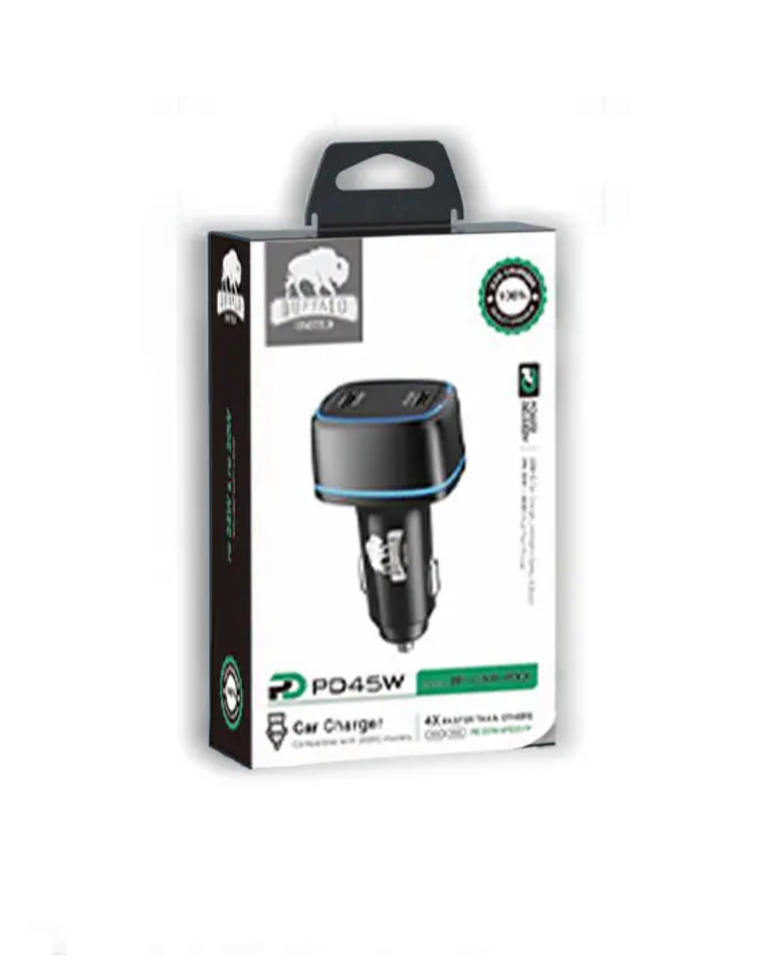 מטען רכב מהיר מאוד PD כפול 20W + 25W 45Wמבית באפאלו