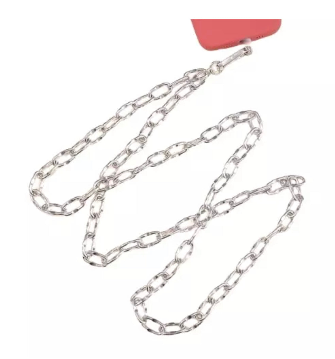 שרוך אוניברסלי לכיסוי המכשיר ממתכת בצבע כסף