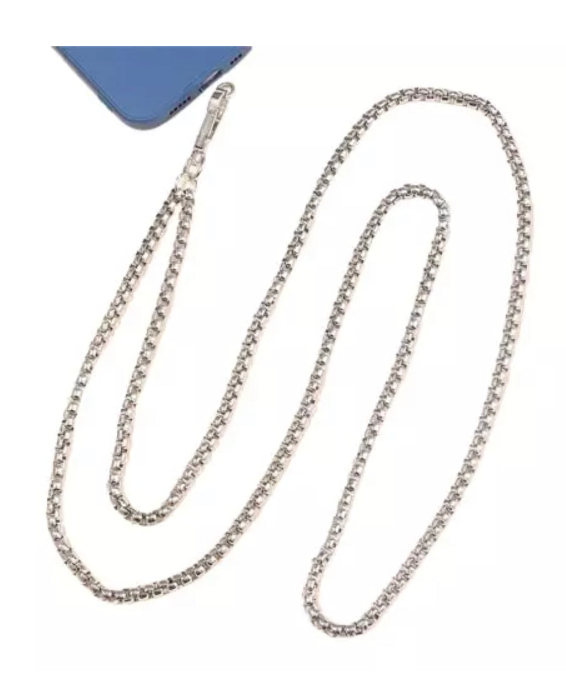 שרוך אוניברסלי לכיסוי המכשיר ממתכת בצבע כסף