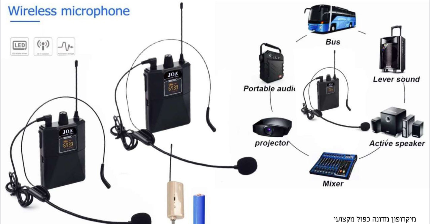 מקרופון מדונה כפול מקצועי