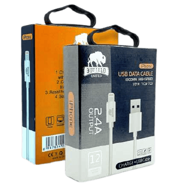 מובייל סנטר ציוד לסלולר | כבל סנכרון וטעינה מבית באפלו 1 מטר