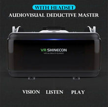 Load image into Gallery viewer, משקפי תלת מימד VR עם אוזניות מובנות כולל שלט
