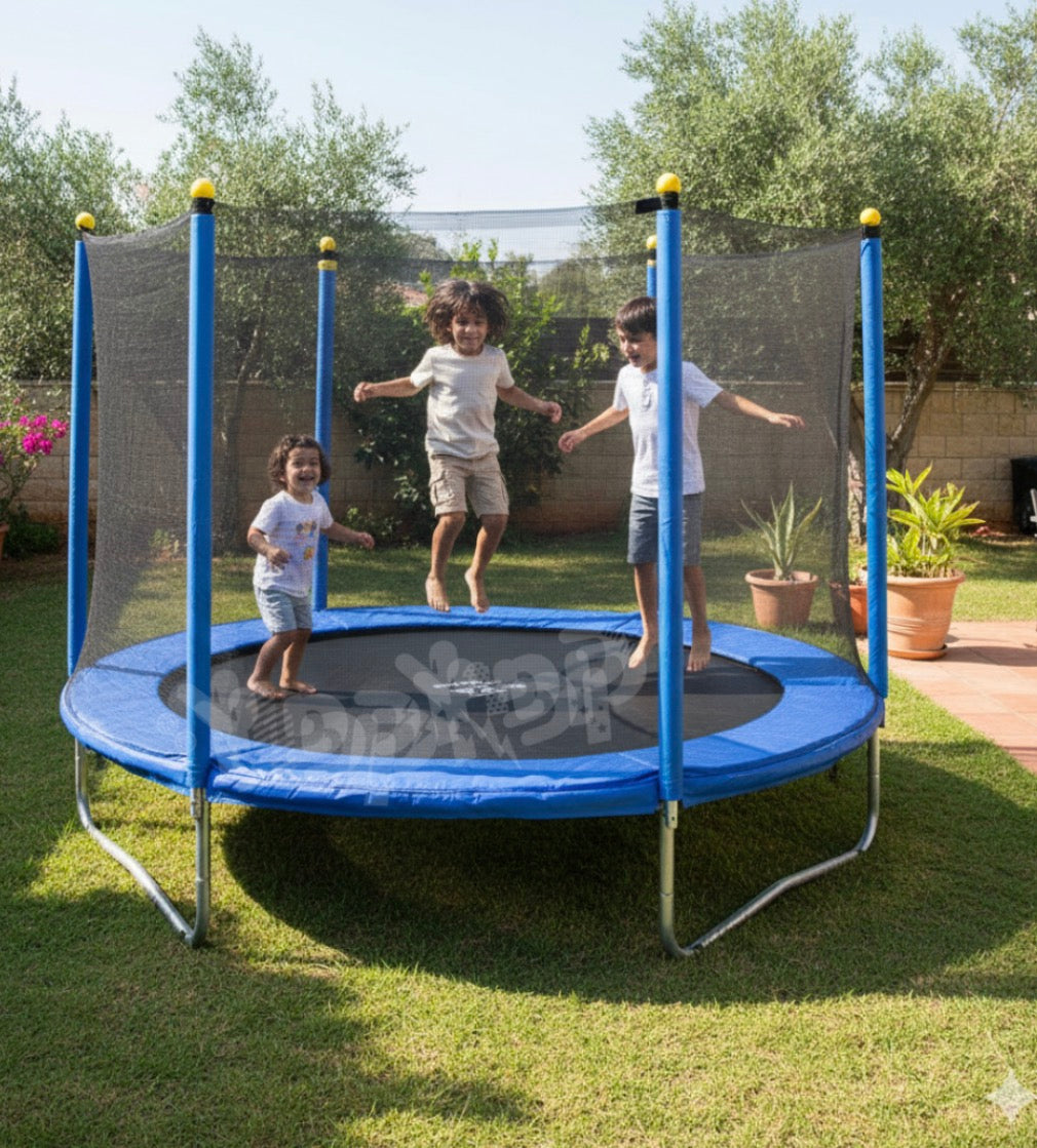 טרמפולינה פלוס סולם 10 פיט בצבע כחול (305 סמ) עם משלוח חינם עד הבית
