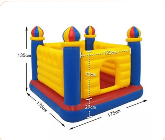 טרמפולינה מתנפחת צבעונית בצורת טירה (משלוח מהיר חינם עד 4 ימי עסקים)