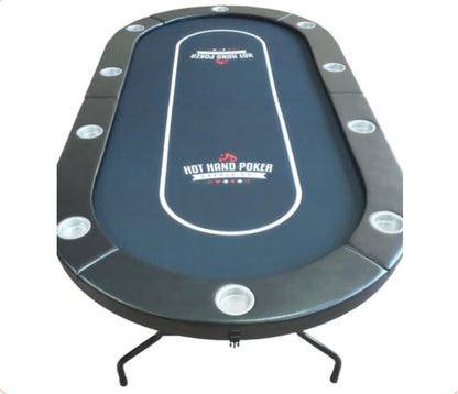 שולחן פוקר אליפטי מתקפל 213 ס”מ HOT HAND POKER בצבע שחור משלוח מהיר חינם עד הבית
