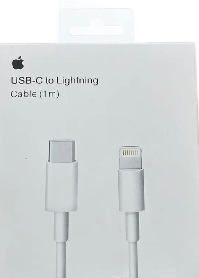 ראש אייפון מקורי 20w                        כבל USB iPhone באורך 1/2מטר  מבית  Apple