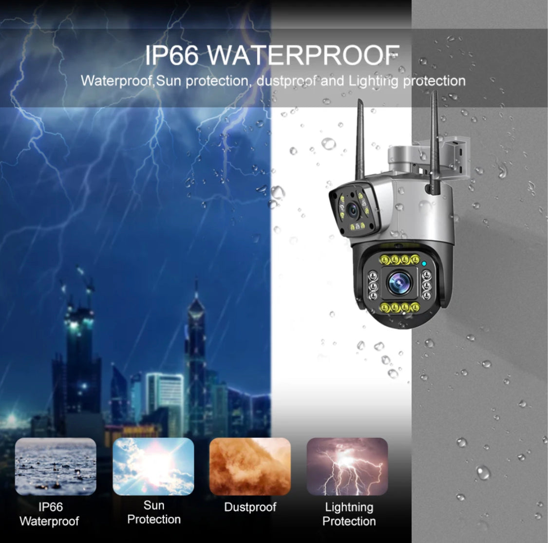 מצלמה אבטחה דגם SC03 דגם 4G עם כניסה ל-SIM