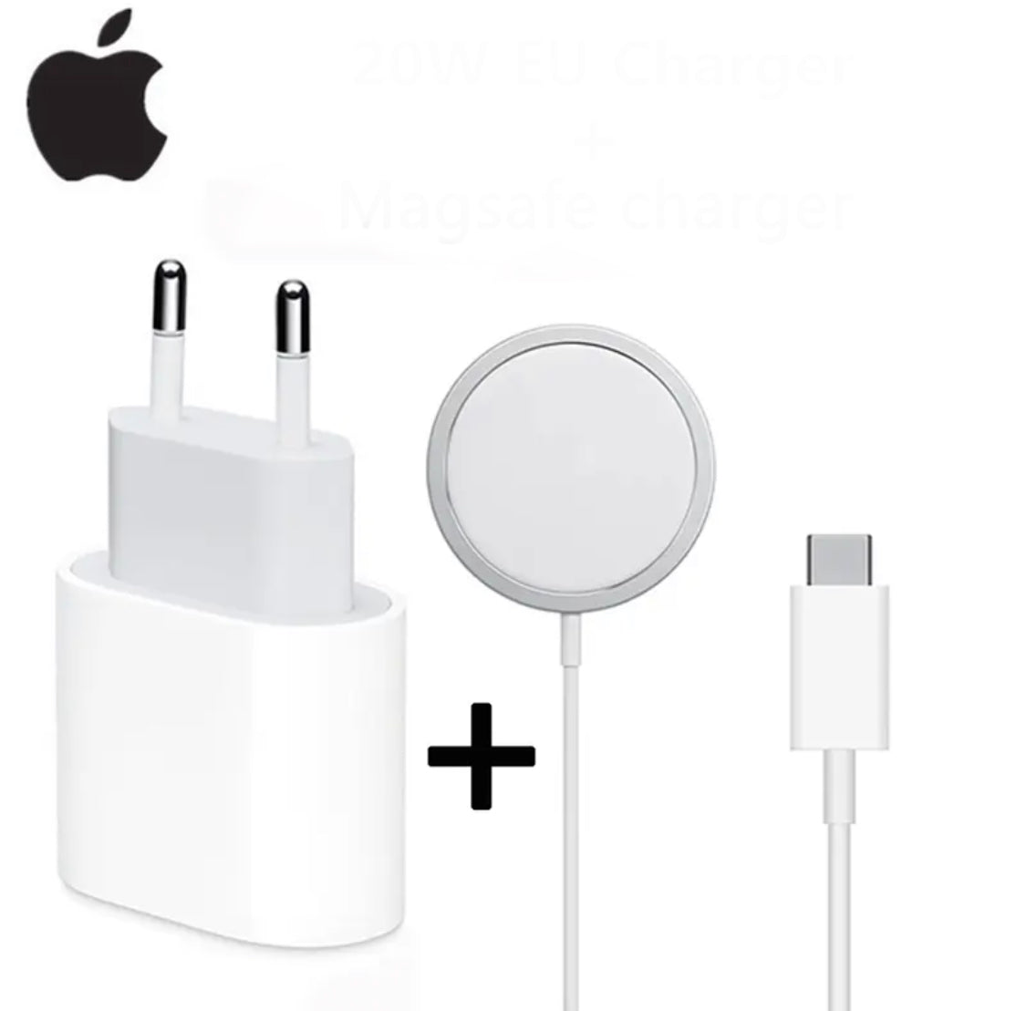 ראש אייפון מקורי 20w                        כבל USB iPhone באורך 1/2מטר  מבית  Apple