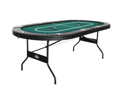 שולחן פוקר אליפטי מתקפל 213 ס”מ HOT HAND POKER בצבע שחור משלוח מהיר חינם עד הבית