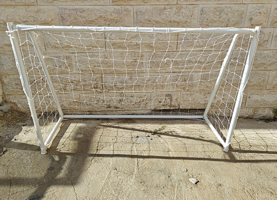 זוג שערי כדורגל ברזל 180/120 עם משלוח חינם עד הבית