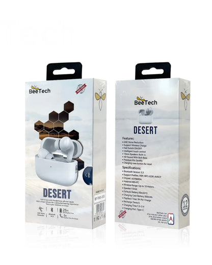 אוזניות TWS דגם Desert מבית BeeTech
עם פונקציית ANC לבקרת רעש אקטיבי
