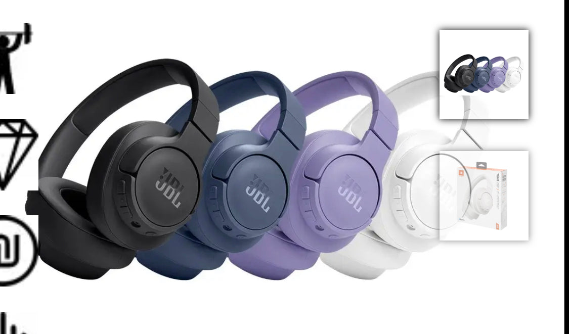 אוזניות קשת בלוטות’ מבית JBL דגם T720BT (יבואן רשמי מודן)