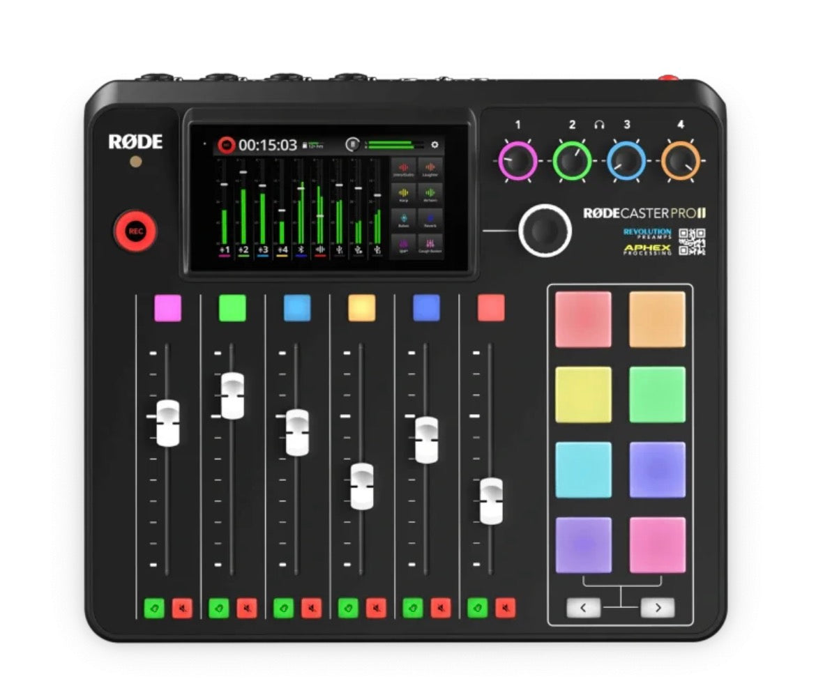 מיקסר שידור והפקת סאונד RODECaster Pro II משלוח חינם לבית הלקוח