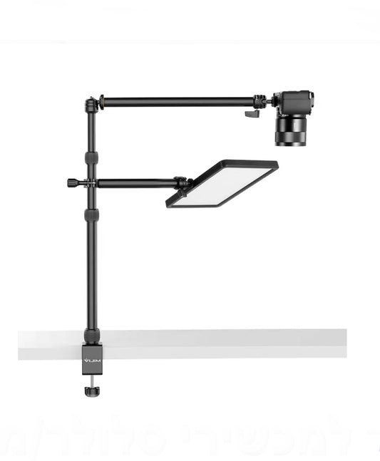 מעמד למכשירי סלולר/מצלמה שנתפס על השולחן עם תאורה דגם LS-11 (מיוחד לצילום מוצרים)