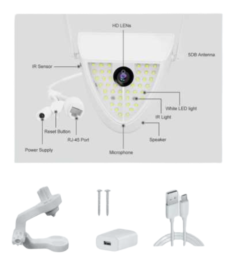 מובייל סנטר ציוד לסלולר | מצלמת אבטחה איכותית 1080 עם תאורה מוגברת