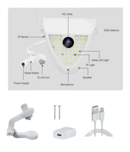 מובייל סנטר ציוד לסלולר | מצלמת אבטחה איכותית 1080 עם תאורה מוגברת