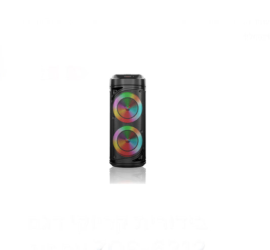 בידורית קריוקי דגם ZQS-6212 עם זוג רמקולים – כל רמקול בגודל 6.5 אינץ’ ובעוצמה של 10W עם מיקרופון חוטי